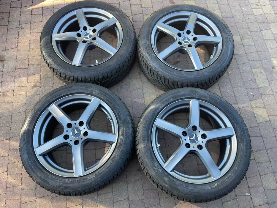 4058. Alufelgi 17" Mercedes C klasa W206 7Jx17 ET43 5x112 grafit ładne proste czujniki tpms