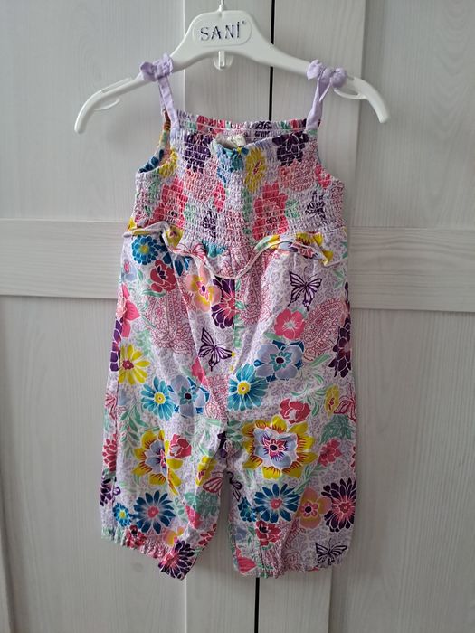 Zestaw ogrodniczek/rampersow/kombinezon r 74