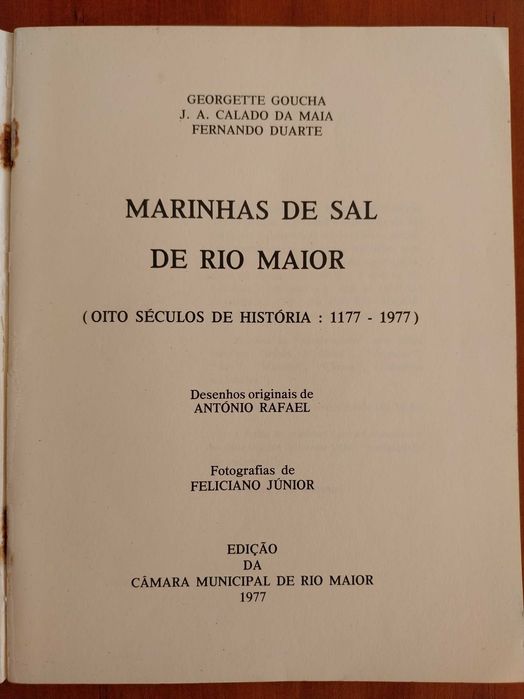 livro: “Marinhas de sal de Rio Maior”