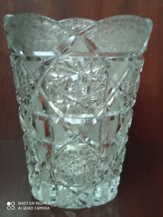 Ваза  хрустальная. Чехословакия. Bohemia