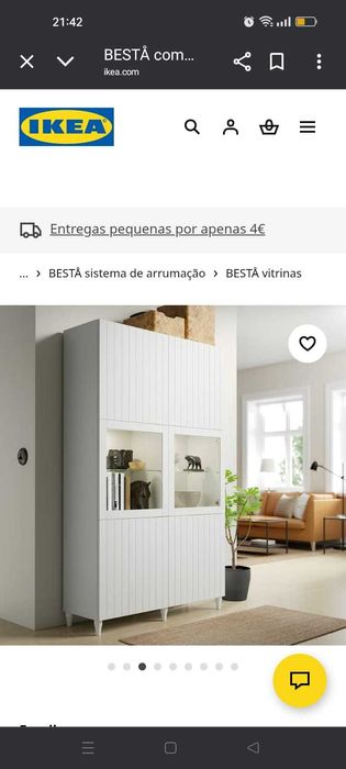 Portas IKEA, SINDIK, branco, para móvel BESTA - 4 unid