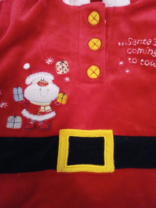 Bluza św Mikołaja rozm 80 przebranie strój Mikołaja bawełna