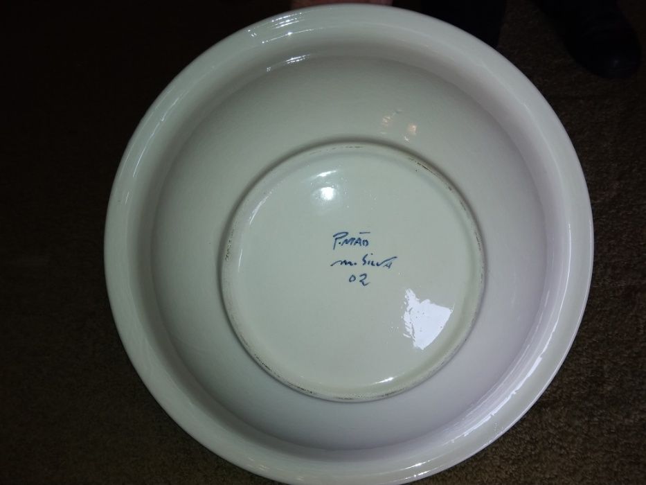 Jarro com bacia pintado ã mão