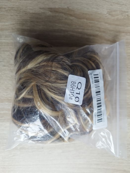 Dopinka włosów klamra z kokiem pasemka blond