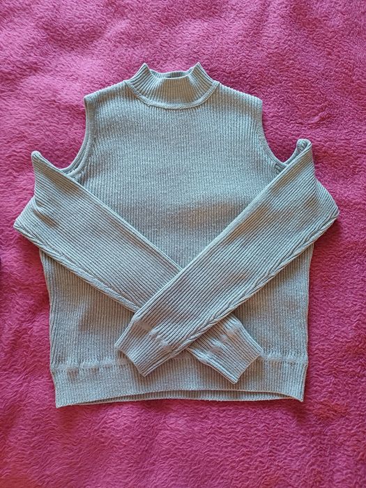 Sweter szary z acrylu