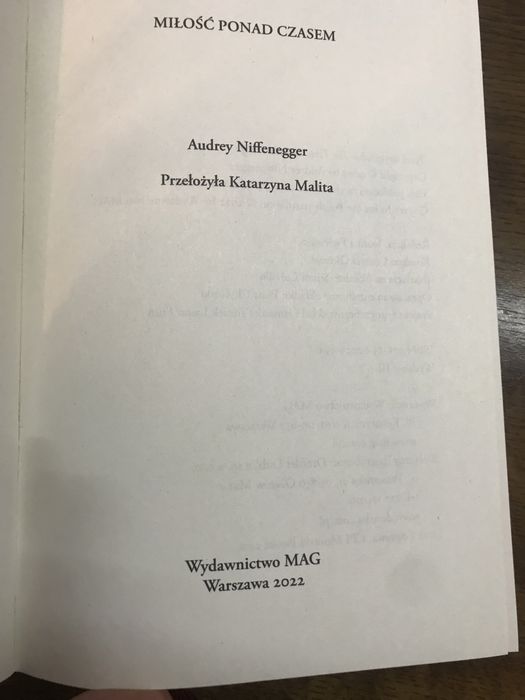 Książka „Miłość ponad czasem” stan ideaalny , szybka wysyłka