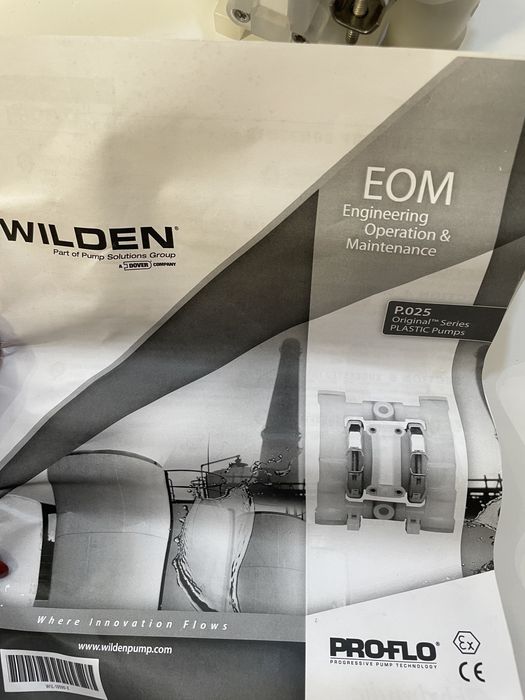 Bomba Pneumática Diag. Wilden P.025 Plastic Pro-Flo (Nova)