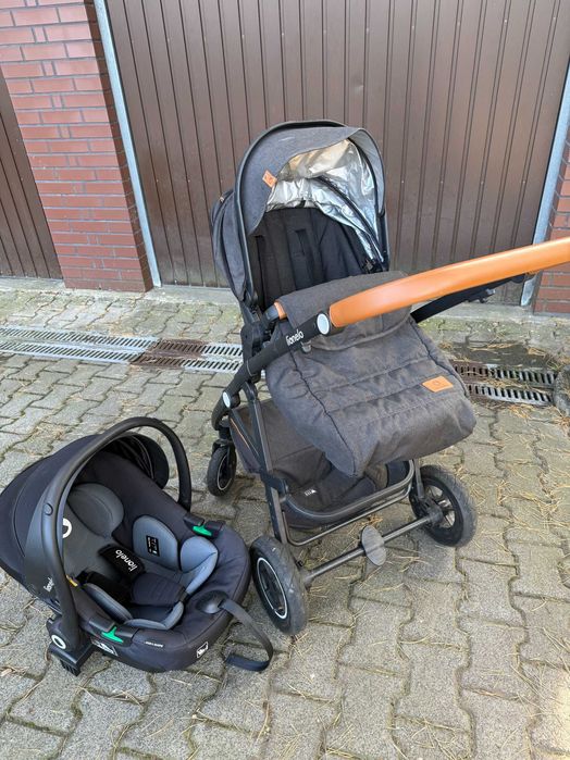 Wózek dziecięcy Lionelo Amber 3w1 Grey Graphite – gondola, spacerówka, fotelik