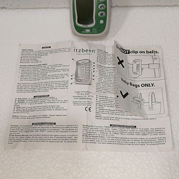 Itzbeen Pocket Nanny Baby Care Temporizador Alarm Lembrete Alimentação