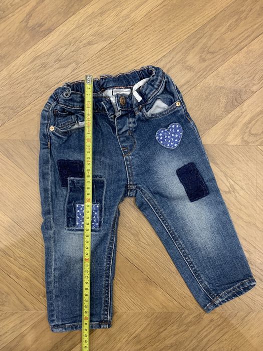Spodnie Jeans z gumką dla dziewczynki H&M rozmiar 74