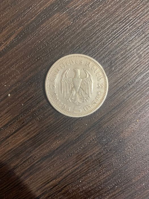 Монета 5 марок + інші монети Курск ссср та рублі