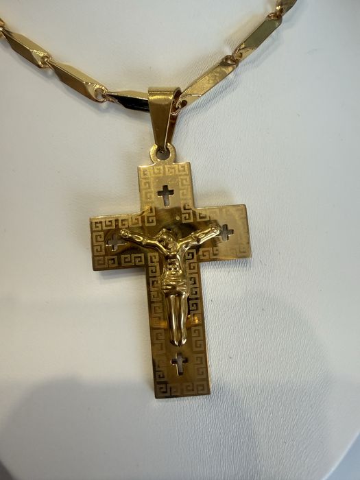 Nowy Elegancki Naszyjnik Męski Stal