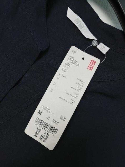 Льняная свободная рубашка Uniqlo