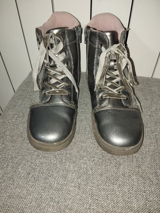 Buty,botki szare,srebrne cool clubr.35