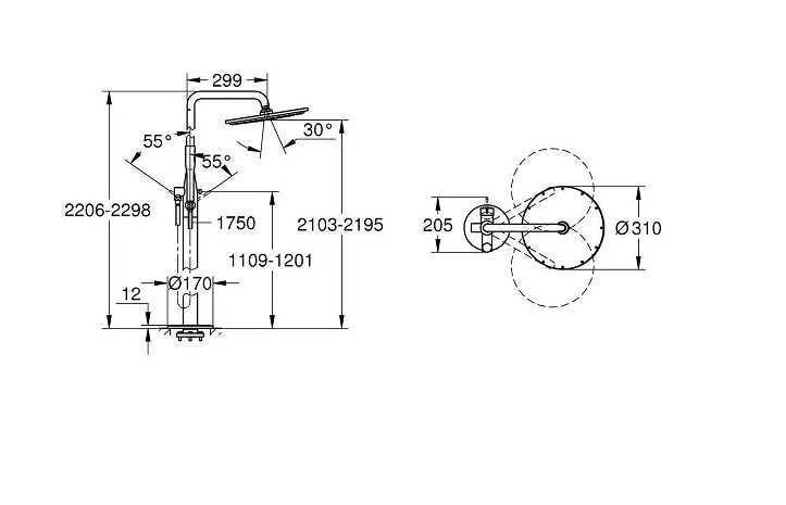 Grohe Essence Chrom System Natryskowy