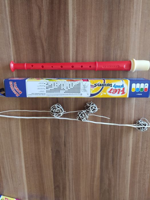 Flet szkolny prosty plastikowy