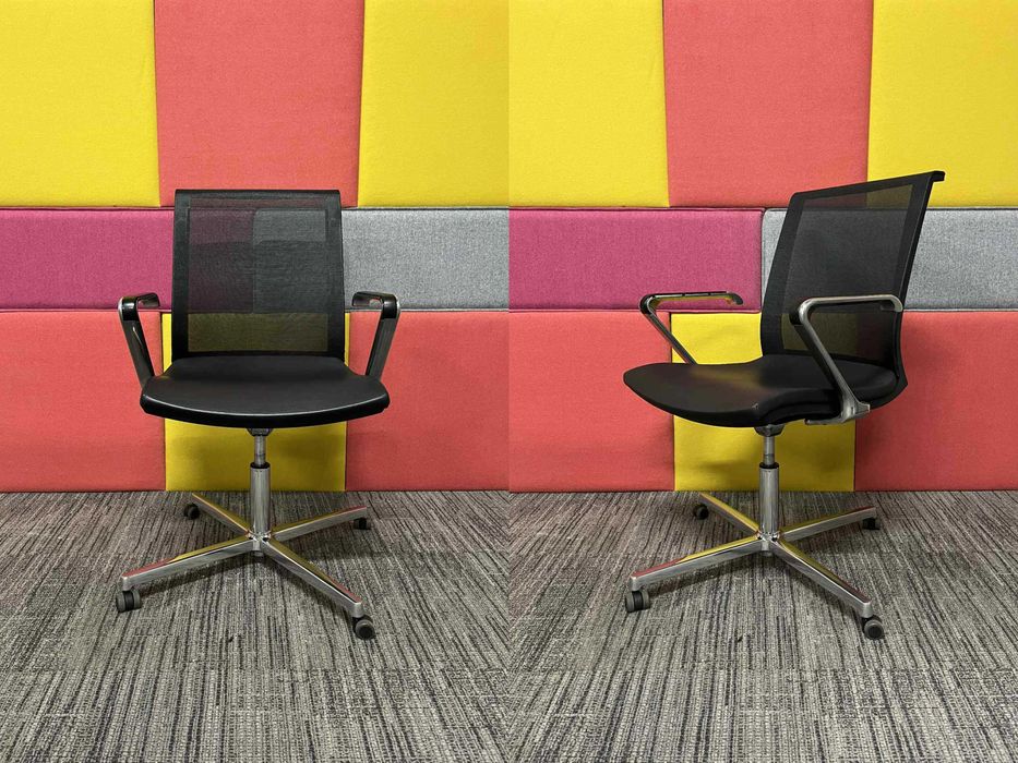 DUŻA ILOŚĆ- Krzesło konferencyjne skórzane biurowe LD Seating Lyra Net