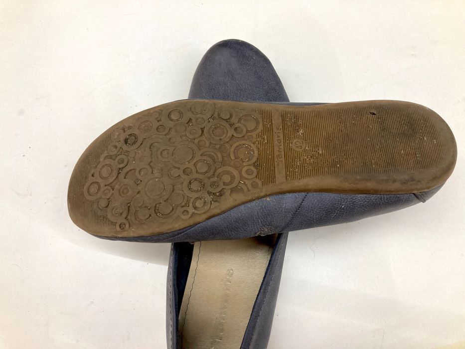 Baleriny Tamaris niebieskie klasyczne skóra rozmiar 42