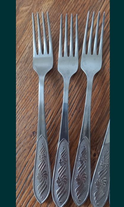 Sztućce widelce obiadowe zestaw 6 sztuk