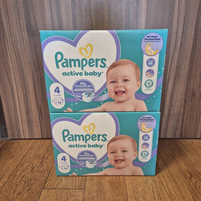 Pieluchy Pampers roz. 4, 76 szt., 2 opakowania