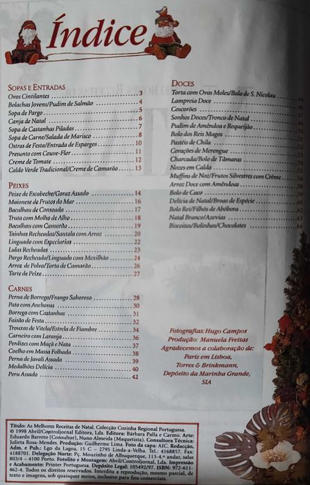 Lote de livros de receitas de Natal