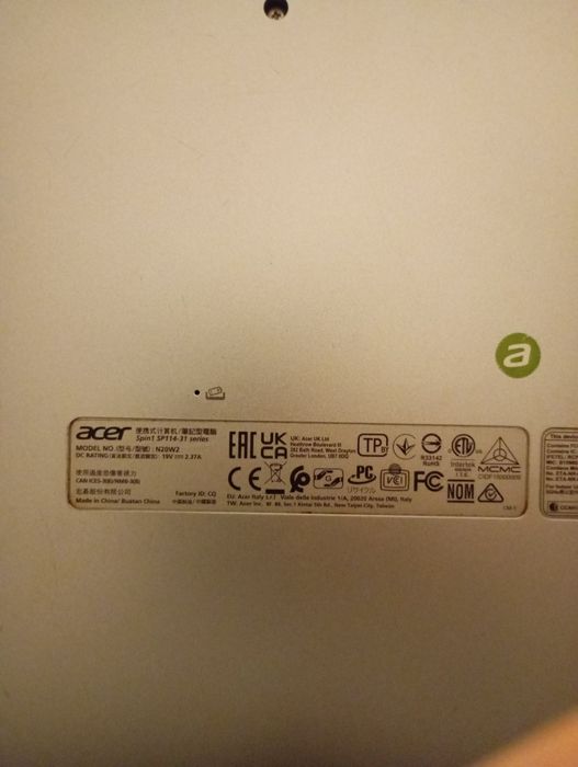 Tablet/Portátil Acer