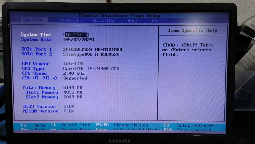 Computador PC portátil Samsung i5 6gb 640gb win10 15,6"
