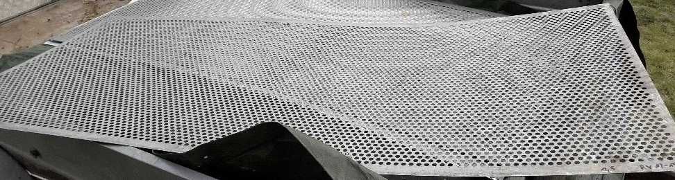 Blacha perforowana, kwasoodporna, 1,5 mm x 2 m x 1 m, otwór 10 mm