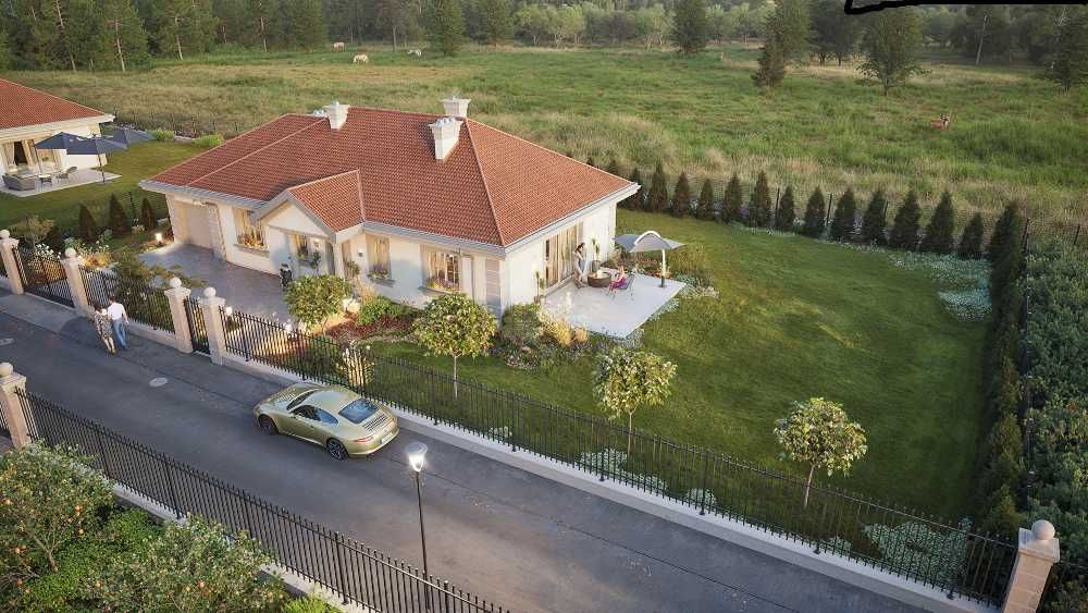 Nowe parterowe domy 127 m2, Teodorów, OSIEDLE DWORKOWE