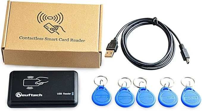 Czytnik RFID USB 125kHz EM4100 + 5 breloków Plug&Play