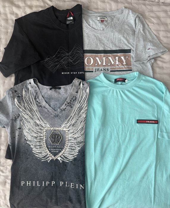 Футболка Tommy jeans, PHILIPP PLEIN,Prada,The North Face