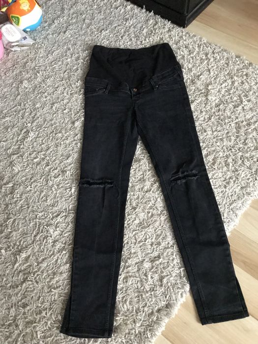 Dżinsy czarne ciążowe r.M