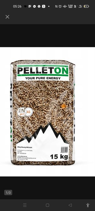 Pellet PELLETON,Wysoka jakość,Certyfikat EN plus A1,Transport.Zagnańsk