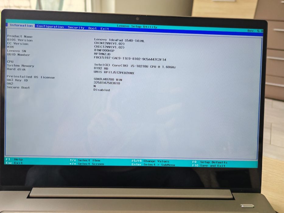 Elegancki i szybki laptop Lenovo IdeaPad S540-14 | i5 10. Gen | 8GB RAM | 512GB SSD | Windows 11