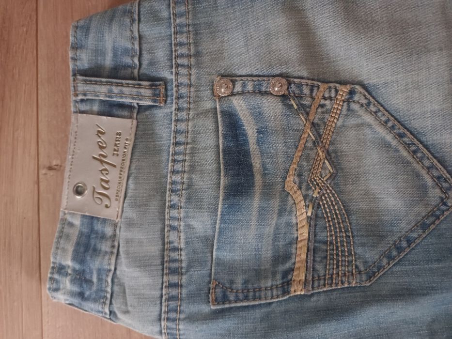 Spodnie - jeansowe rybaczki