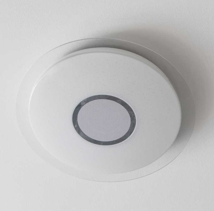 Candeeiro com COLUNA Bluetooth e COMANDO para regular