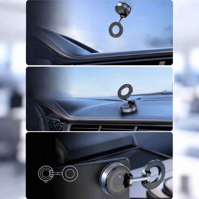 Suporte Telemóvel Carro Magnético | Sucção Forte | 360º | Não Cai