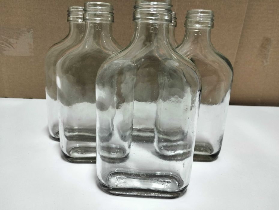 Butelki szklane 175 ml, 5 szt., piersiówki