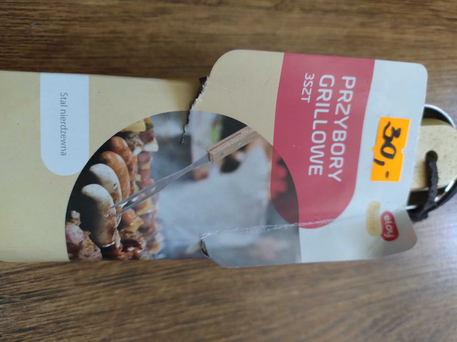 Przybory grillowe 3 szt. + torba termiczna na 6 puszek