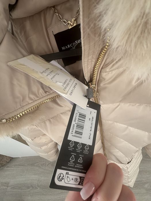 Puchowy plaszcz zimowy Guess Marciano kaczy puch 44IT 34 36 38 PL
