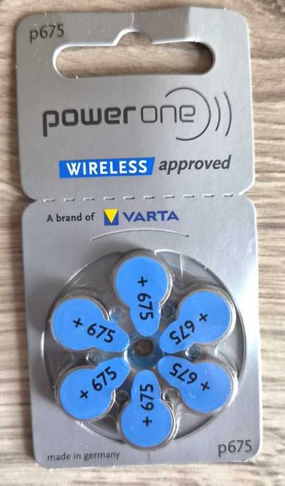 Varta Bateria do aparatów słuchowych Power One 675 Wireless Approved 24 szt. (4 blistry)
