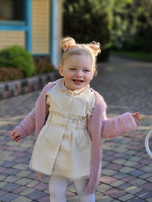 Дитяча сукня - піджак, 92 на 2 роки фатін спідниця бежева молочна