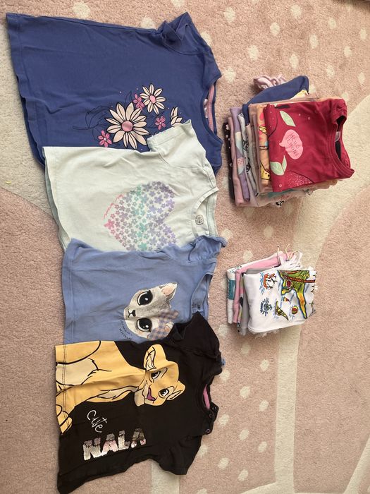 Giga paka 86 92 bluzy legginsy jeansy koszulki sukienki pizamki