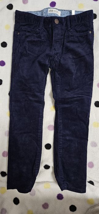 Nowe granatowe sztruksy h&m r.110