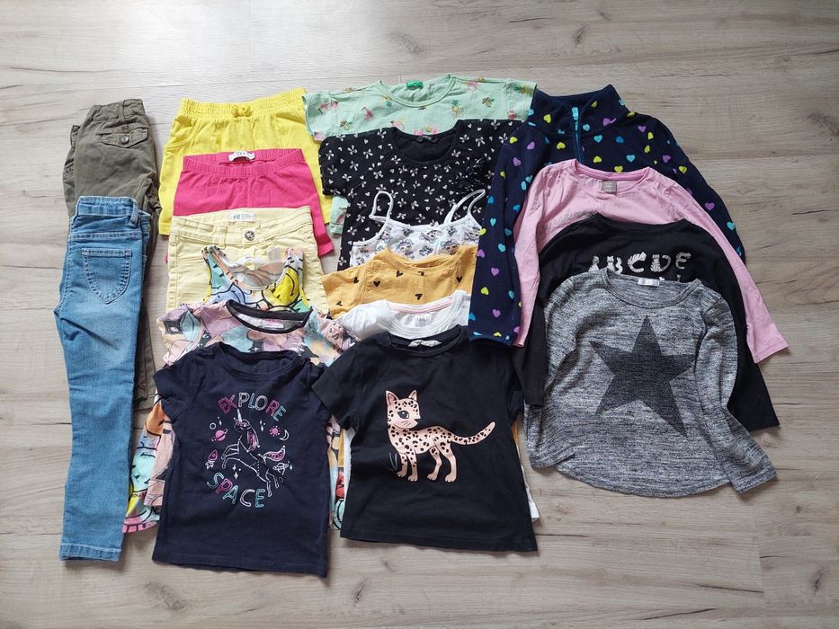 Paczka ubrań dla dziewczynki rozmiar 98-104