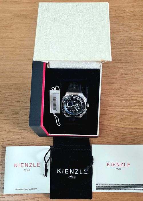 Relógio masculino Kienzle pulseira de borracha Day-date 100 Barw.r.