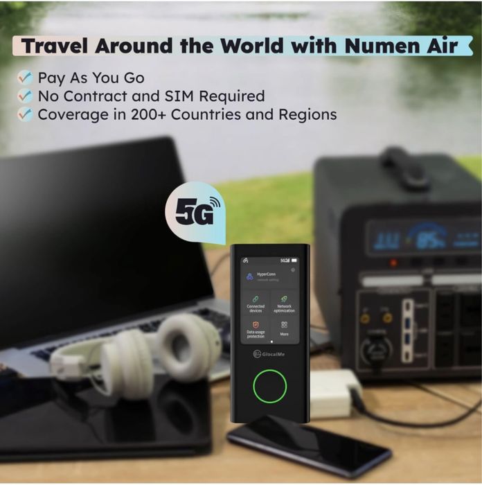 GlocalMe U50 Numen Air 5G Mobile WiFi Hotspot Router