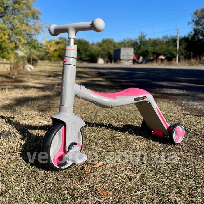 Самокат дитячий 3в1 Best Scooter, самокат-велобіг-велосипед, світло, 8 мелодій