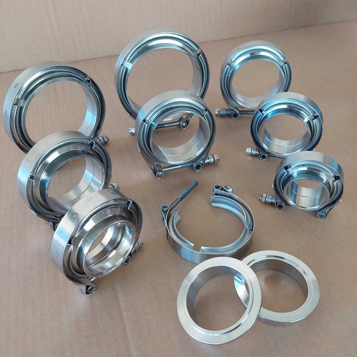 Braçadeiras Escape V band Inox Varias Medidas (38mm até 127mm)