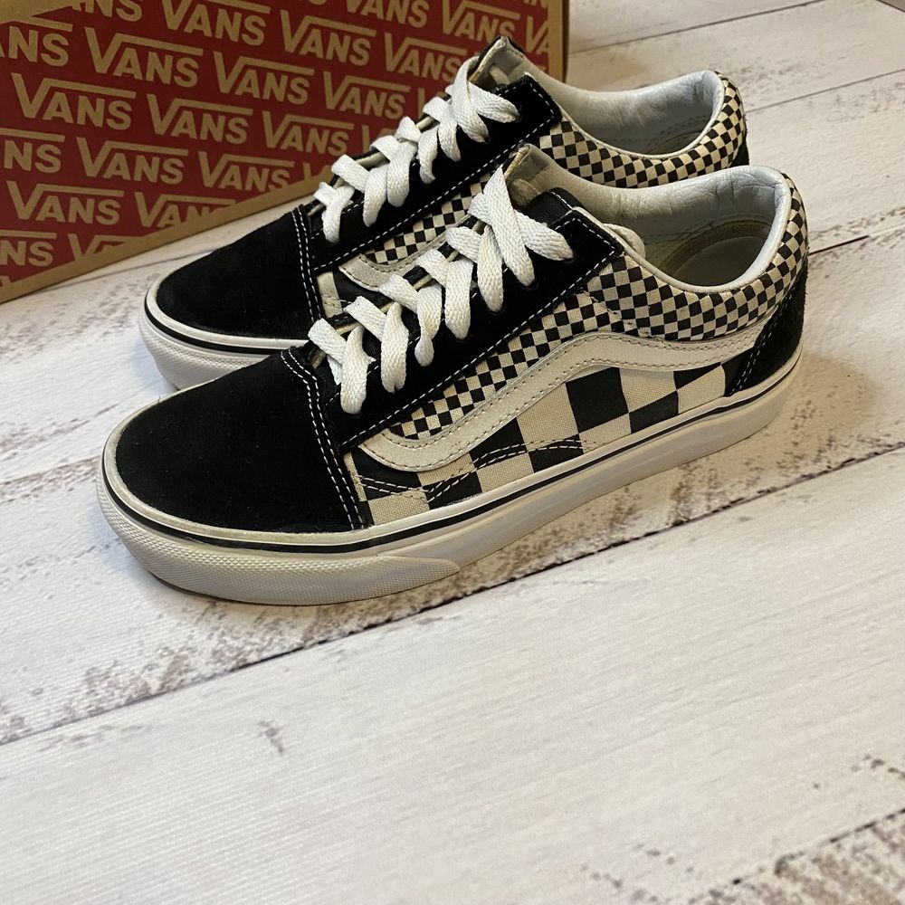 Vans Primary Check Old Skool Black True White 859 .